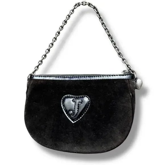 130. JUICY COUTURE | Vintage Y2K Velour Handbag Chain Link Shoulder - Picture 2 of 8